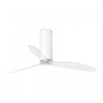 FARO 32034 - Wentylator sufitowy TUBE FAN biały/przezroczysty śr. 128 cm