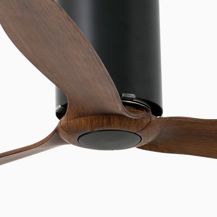 FARO 32037WP - Wentylator sufitowy TUBE FAN M czarny/brązowy śr. 128 cm SMART + pilot