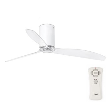 FARO 32039 - Wentylator sufitowy MINI TUBE VENTIL przezroczysty śr. 128 cm + pilot do zdalnego sterowania