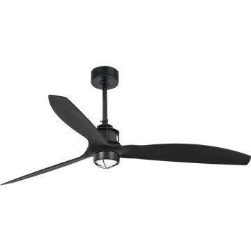 FARO 32100WT1N - LED ściemnialny wentylator sufitowy JUST FAN M LED/16W/230V śr. 128 cm czarny Wi‑Fi Tuya + pilot zdalnego sterowania