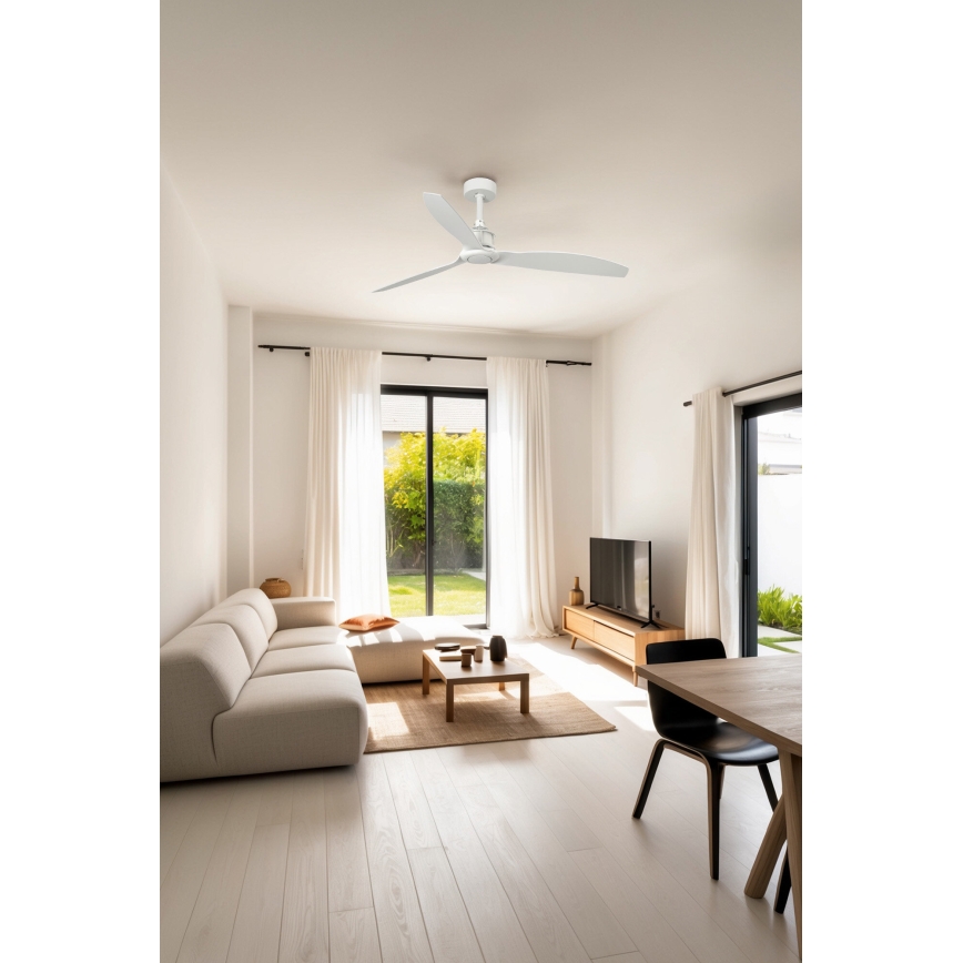 FARO 32101WP - Wentylator sufitowy JUST FAN M biały śr. 128 cm SMART + pilot zdalnego sterowania
