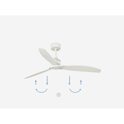FARO 32101WP - Wentylator sufitowy JUST FAN M biały śr. 128 cm SMART + pilot zdalnego sterowania