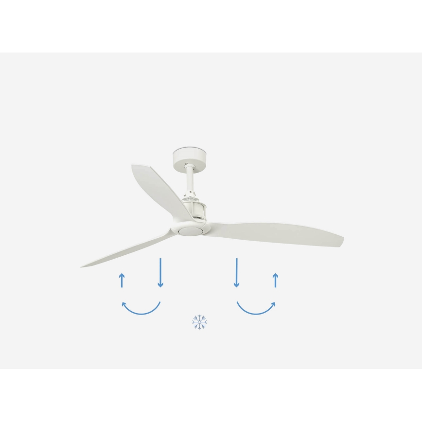 FARO 32101WP - Wentylator sufitowy JUST FAN M biały śr. 128 cm SMART + pilot zdalnego sterowania