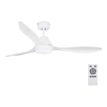 FARO 33346 - LED sufitowy wentylator POLARIS LED/18W/230V biały śr. 132 cm + pilot zdalnego sterowania