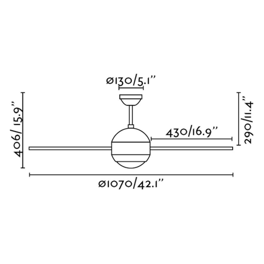 FARO 33347 - Wentylator sufitowy HONOLULU 1xG9/9W/230V