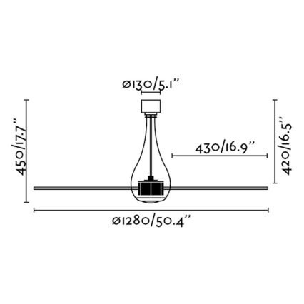 FARO 33382 - Wentylator sufitowy MINI ETERFAN