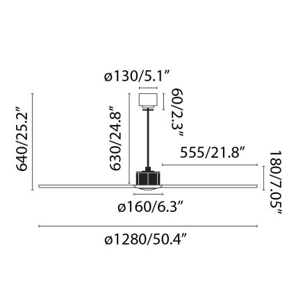 FARO 33395-10 - Wentylator sufitowy LED JUST FAN LED/16W/230V czarne/brązowe + Pilot zdalnego sterowania