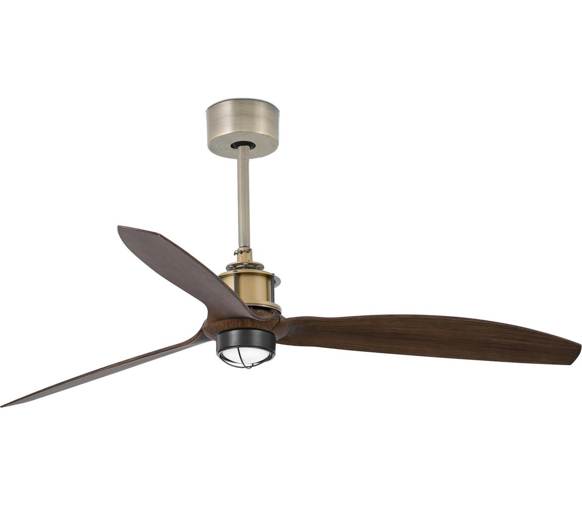 FARO 33398WT1N-LED ściemnialny wentylator JUST FAN M 16W/230V śr. 128 cm brązowy/mosiężny WT + DO