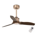 FARO 33423 - Wentylator sufitowy JUST FAN brązowy/miedziany śr. 81 cm + pilot do zdalnego sterowania