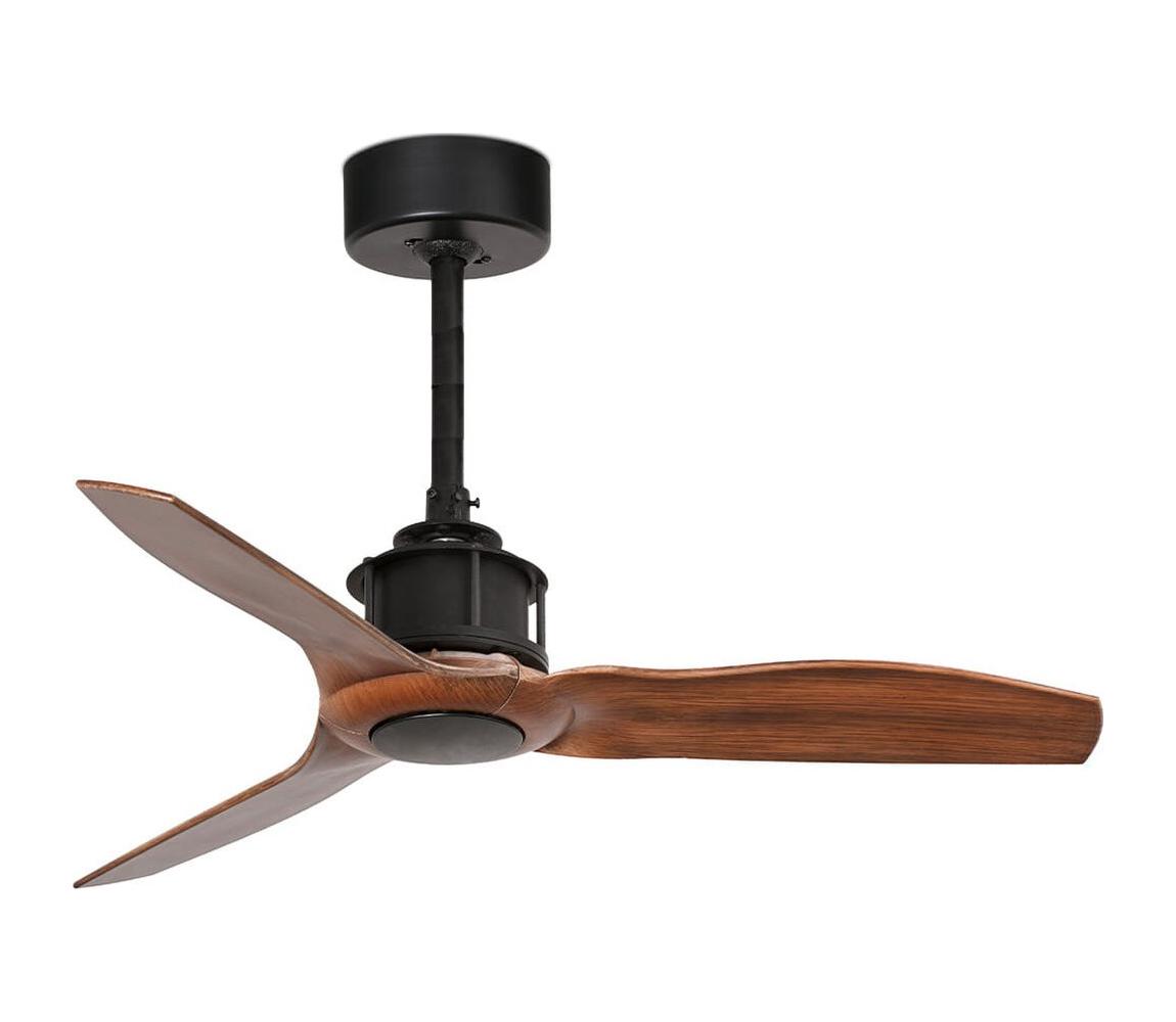 FARO 33425WT - Wentylator sufitowy JUST FAN S, średnica 81 cm, brązowo-czarny, Wi-Fi Tuya + pilot