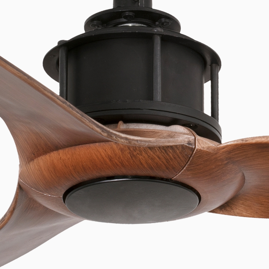 FARO 33425WT - Wentylator sufitowy JUST FAN S Ø 81 cm brązowy/czarny Wi‑Fi Tuya + pilot