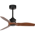 FARO 33425WT - Wentylator sufitowy JUST FAN S Ø 81 cm brązowy/czarny Wi‑Fi Tuya + pilot
