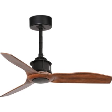 FARO 33425WT - Wentylator sufitowy JUST FAN S Ø 81 cm brązowy/czarny Wi‑Fi Tuya + pilot
