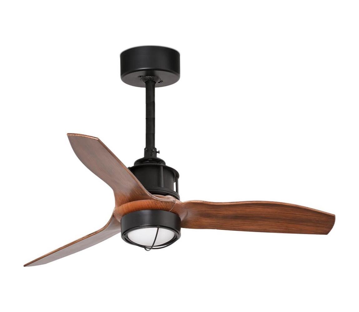 FARO 33425WT1N- LED ściemnialny wentylator JUST FAN S 16W/230V śr. 81 cm brązowy/czarny WT + pilot