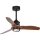 FARO 33425WT1N - ściemnialny wentylator sufitowy JUST FAN LED/16W/230V śr. 81 cm brązowo-czarny Wi-Fi Tuya + pilot zdalnego sterowania