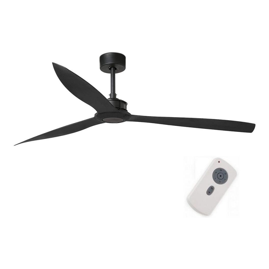 FARO 33432 - Wentylator sufitowy JUST FAN XL śr. 178 cm czarny + pilot zdalnego sterowania