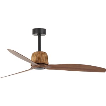 FARO 33435 - Wentylator sufitowy WEAVER M, średnica 128 cm, brązowo-czarny, z pilotem