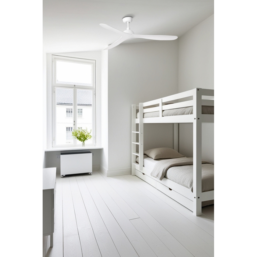 FARO 33446WT - Wentylator sufitowy GOTLAND L biały śr. 132 cm Wi-Fi Tuya + pilot zdalnego sterowania