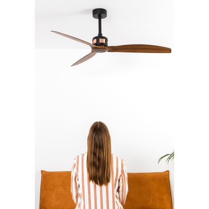 FARO 33451WT - Wentylator sufitowy COPPER FAN M, średnica 128 cm, brązowy/czarny, Wi-Fi Tuya + pilot zdalnego sterowania