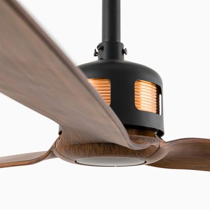 FARO 33451WT - Wentylator sufitowy COPPER FAN M, średnica 128 cm, brązowy/czarny, Wi-Fi Tuya + pilot zdalnego sterowania