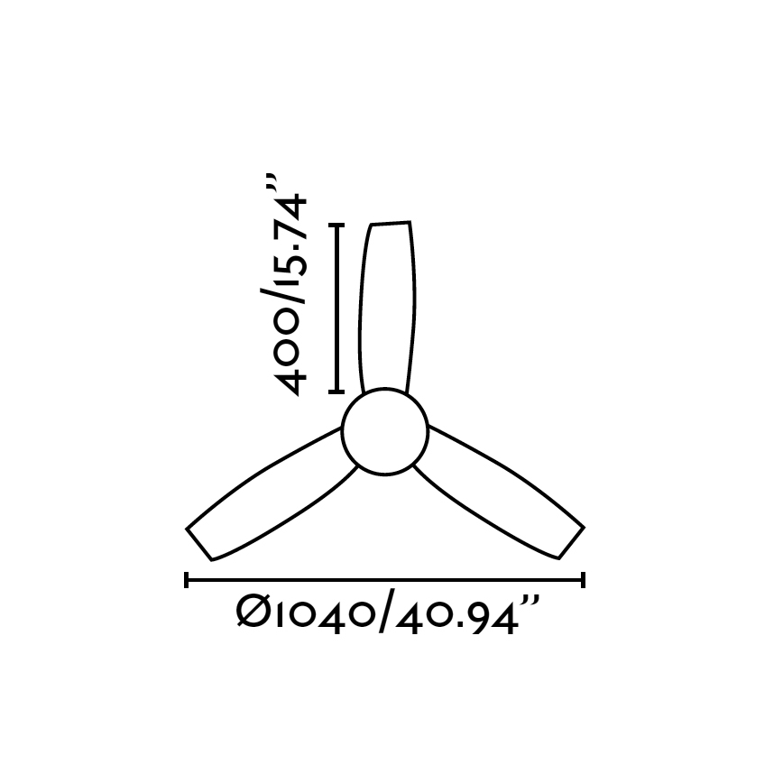 FARO 33454 - Wentylator sufitowy MINI UFO 2xE27/20W/230V
