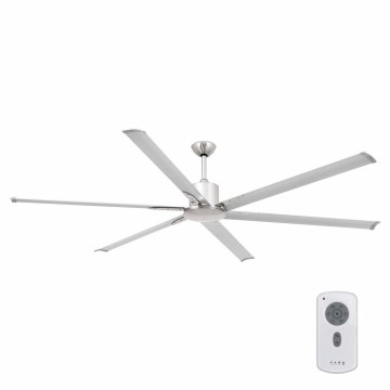 FARO 33465A - Wentylator sufitowy ANDROS XL matowy chrom pr. 213 cm + pilot zdalnego sterowania