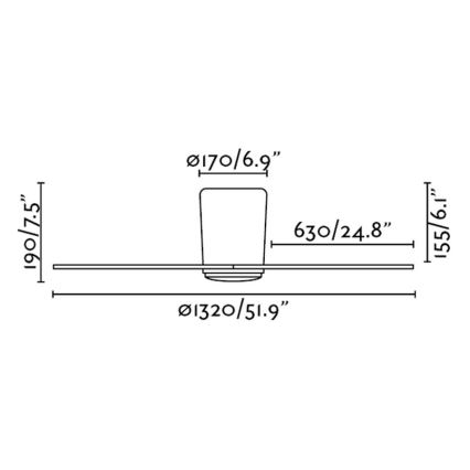 FARO 33472 - Wentylator sufitowy NIAS