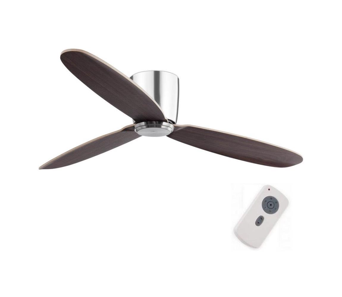 FARO 33472N - Wentylator sufitowy NIAS chrom/brązowy śr. 132 cm + zdalne sterowanie