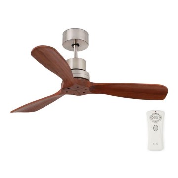FARO 33508 - Wentylator sufitowy MINI LANTAU chrom/brązowy