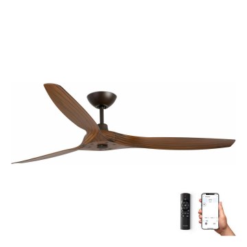 FARO 33511WP - Wentylator sufitowy MOREA L brązowy śr. 152 cm SMART +pilot