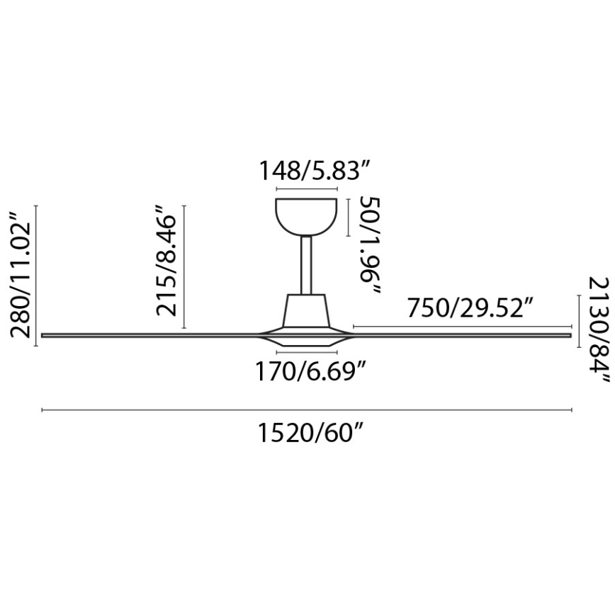 FARO 33511WP - Wentylator sufitowy MOREA L brązowy śr. 152 cm SMART +pilot