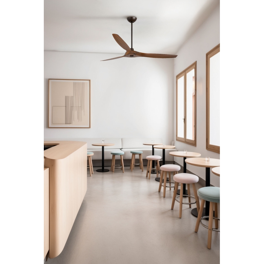 FARO 33511WP - Wentylator sufitowy MOREA L brązowy śr. 152 cm SMART +pilot