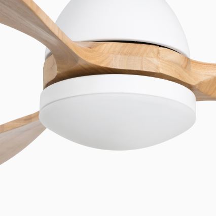 FARO 33524WP - LED Plafon POROS LED/19W/230V drewno/biały Wi-Fi 132 cm SMART + pilot