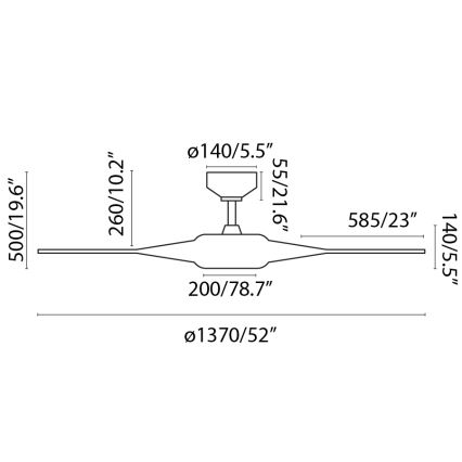 FARO 33548WP- Wentylator sufitowy LED COCOS LED/20W/230V Wi-Fi 137 cm SMART + pilot