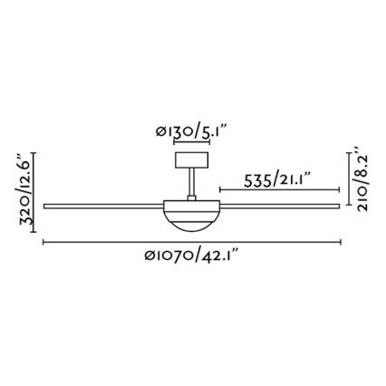 FARO 33600 - Wentylator sufitowy FEROE 2xE14/40W/230V