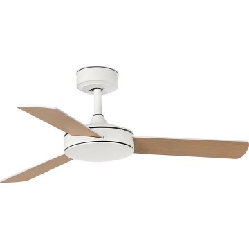 FARO 33603DCWT - Wentylator sufitowy MINI MALLORCA S brązowy/biały śr. 106 cm Wi-Fi Tuya + pilot zdalnego sterowania