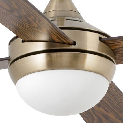 FARO 33695 - Wentylator sufitowy MINI ICARIA 2xE14/8W/230V brązowy/brąz + pilot zdalnego sterowania