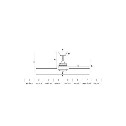 FARO 33719 - LED Wentylator sufitowy ALO LED/17W/230V