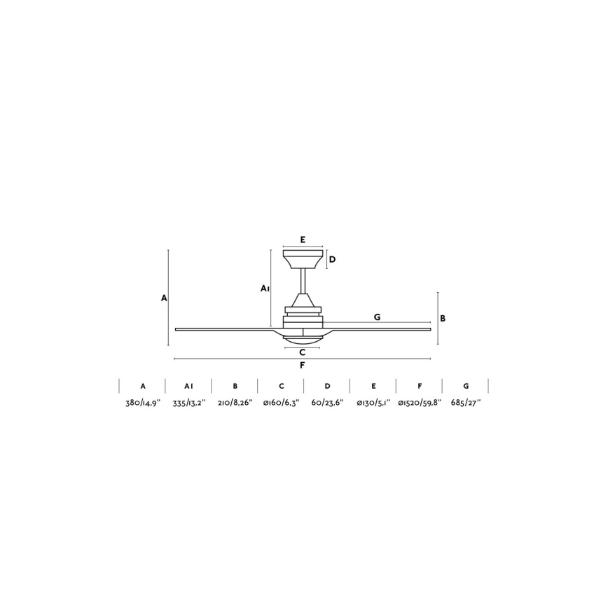 FARO 33719 - LED Wentylator sufitowy ALO LED/17W/230V