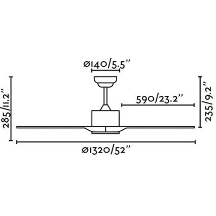 FARO 33750 - Wentylator sufitowy LUZON biały
