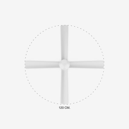 FARO 33756 - Wentylator sufitowy LED FRASER LED/16W/230V biały śr. 120 cm + pilot do zdalnego sterowania