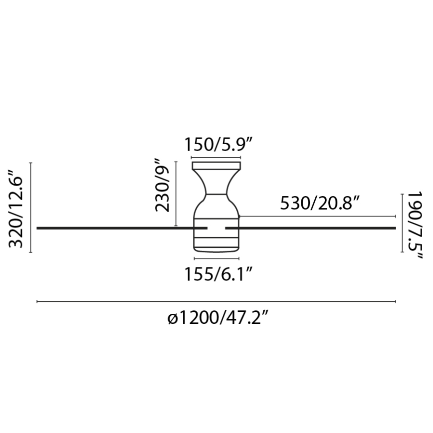 FARO 33756WT - Wentylator sufitowy LED FRASER XL LED/16W/230V biały śr. 120 cm Wi-Fi Tuya + pilot zdalnego sterowania