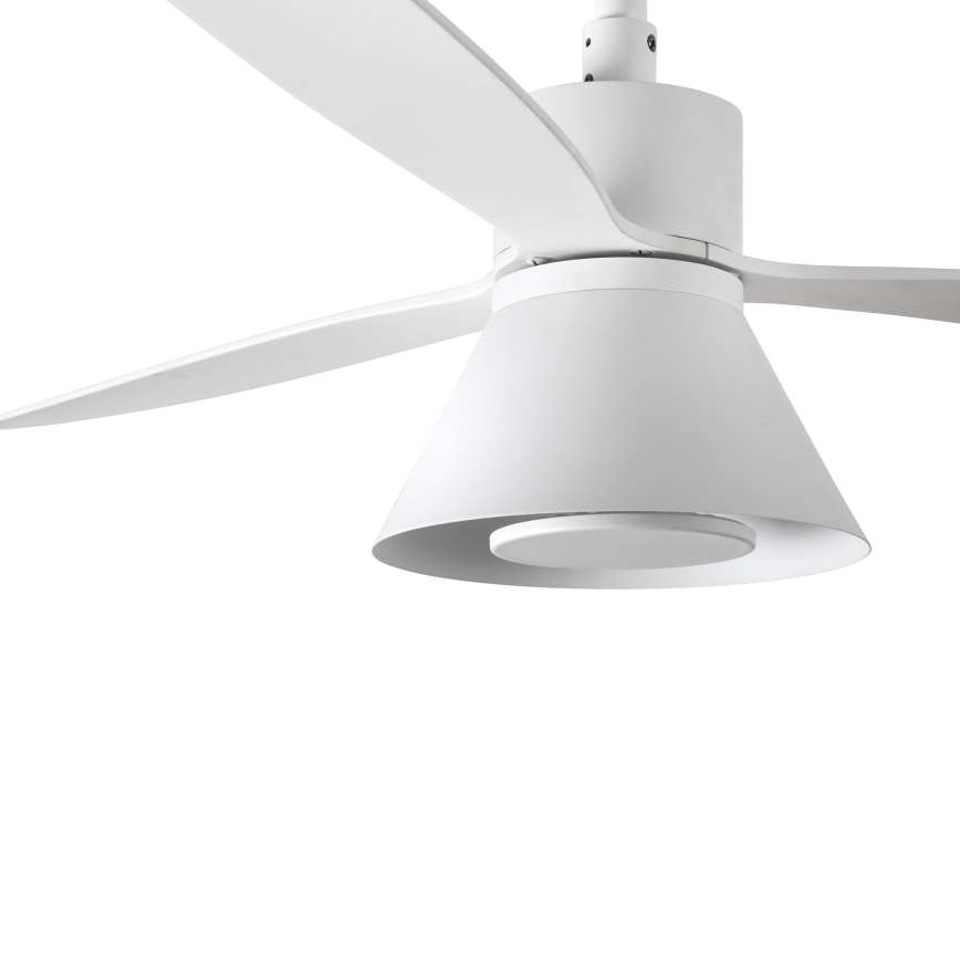 FARO 33760WT-22 - LED Ściemnialny wentylator sufitowy AMELIA L CONE LED/20W/230V 2700/3500/5000K biały śr. 132 cm Wi-Fi Tuya + pilot zdalnego sterowania