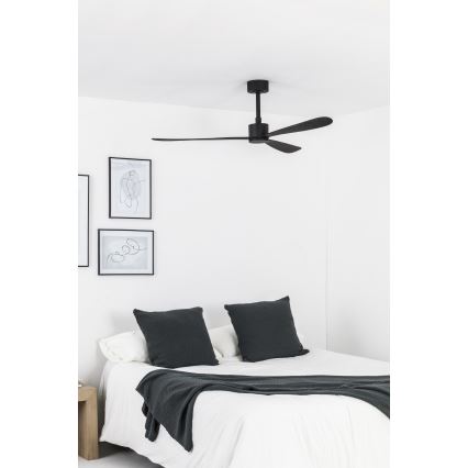 FARO 33761WT - Wentylator sufitowy AMELIA L czarny śr. 132 cm Wi-Fi Tuya + pilot zdalnego sterowania