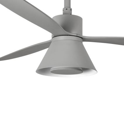 FARO 33762WT-24 - LED Ściemnialny wentylator sufitowy AMELIA L CONE LED/20W/230V 2700/3500/5000K szare śr. 132 cm Wi-Fi Tuya + pilot zdalnego sterowania