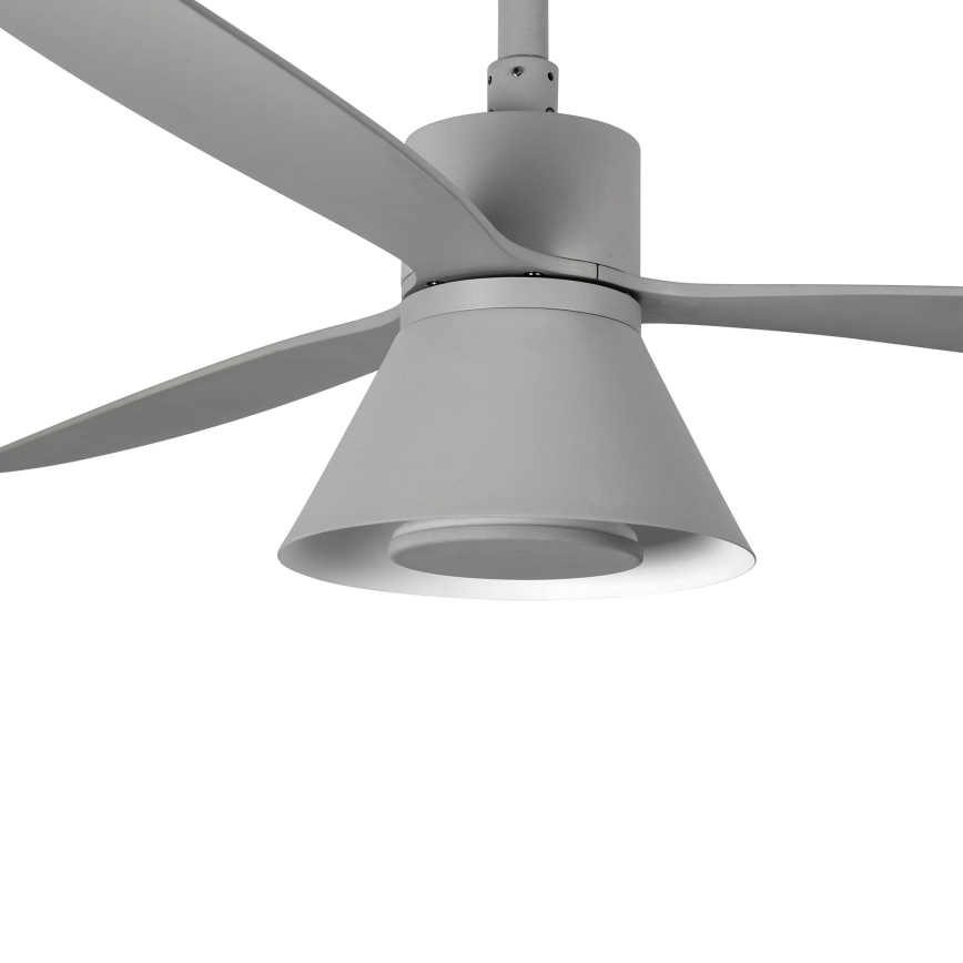 FARO 33762WT-24 - LED Ściemnialny wentylator sufitowy AMELIA L CONE LED/20W/230V 2700/3500/5000K szare śr. 132 cm Wi-Fi Tuya + pilot zdalnego sterowania