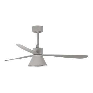 FARO 33762WT-24 - LED Ściemnialny wentylator sufitowy AMELIA L CONE LED/20W/230V 2700/3500/5000K szare śr. 132 cm Wi-Fi Tuya + pilot zdalnego sterowania