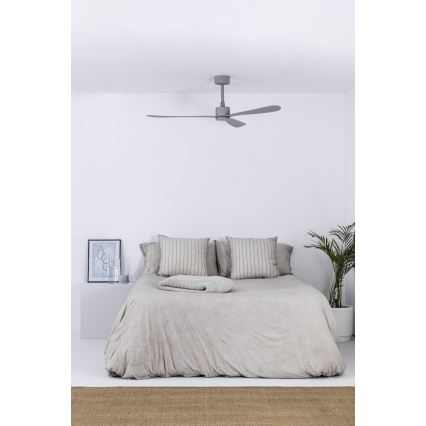 FARO 33762WT - Wentylator sufitowy AMELIA L szary śr. 132 cm Wi-Fi Tuya + pilot zdalnego sterowania