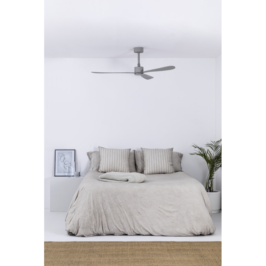 FARO 33762WT - Wentylator sufitowy AMELIA L szary śr. 132 cm Wi-Fi Tuya + pilot zdalnego sterowania