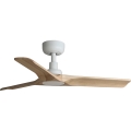 FARO 33805WT - Wentylator sufitowy HEYWOOD S drewno/biały śr. 90 cm Wi-Fi Tuya + pilot zdalnego sterowania